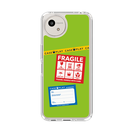 Slim Protection Case［ FRAGILE Stickers - Green ］