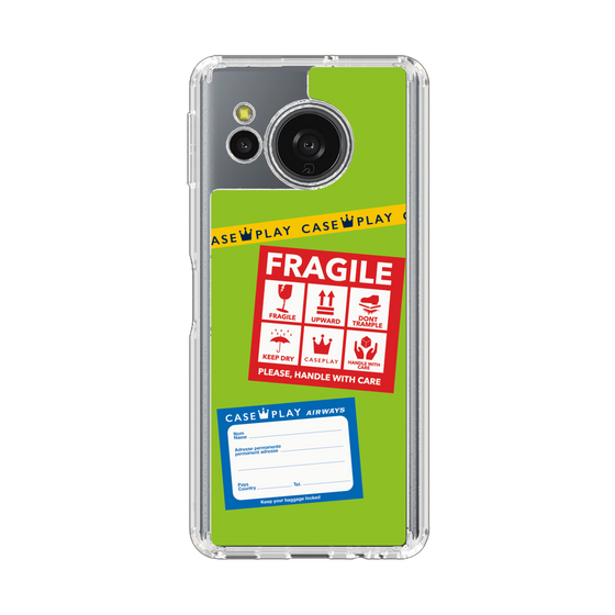 Slim Protection Case［ FRAGILE Stickers - Green ］