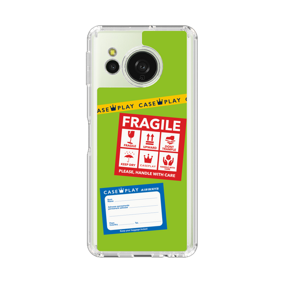Slim Protection Case［ FRAGILE Stickers - Green ］