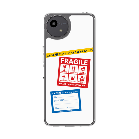 Slim Protection Case［ FRAGILE Stickers - White ］