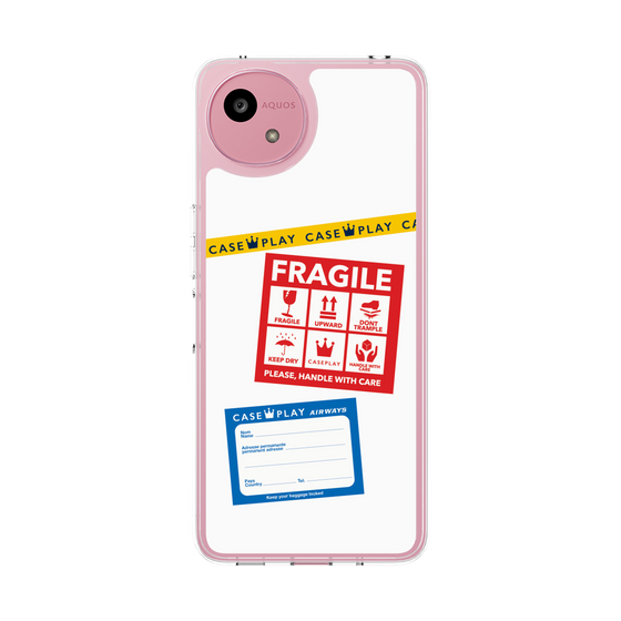 Slim Protection Case［ FRAGILE Stickers - White ］