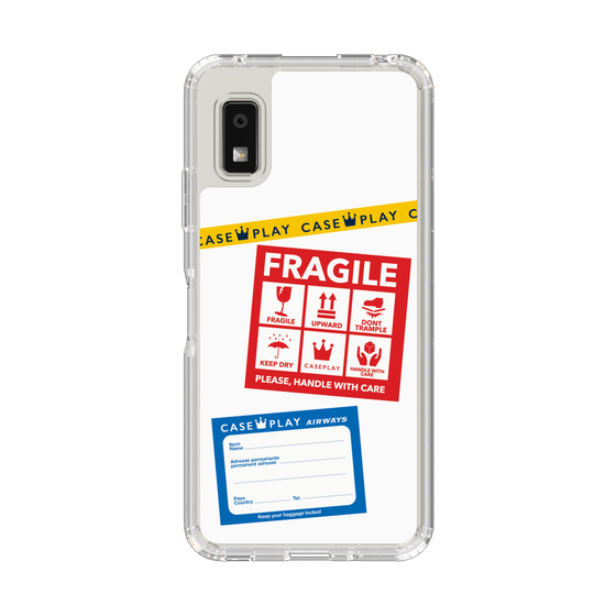 Slim Protection Case［ FRAGILE Stickers - White ］