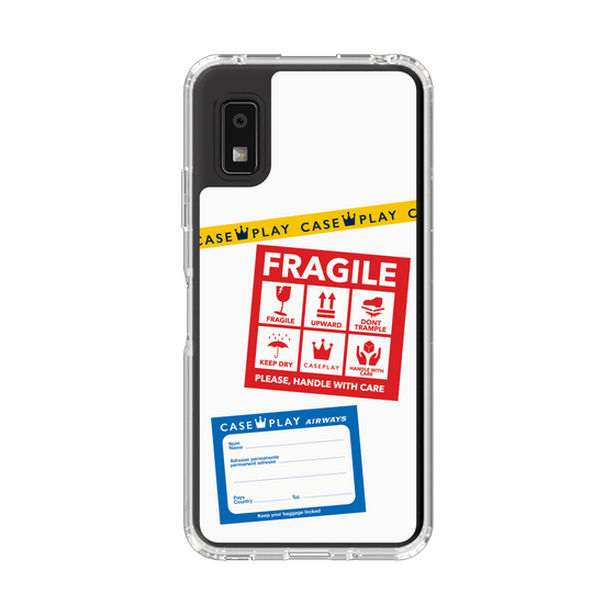 Slim Protection Case［ FRAGILE Stickers - White ］