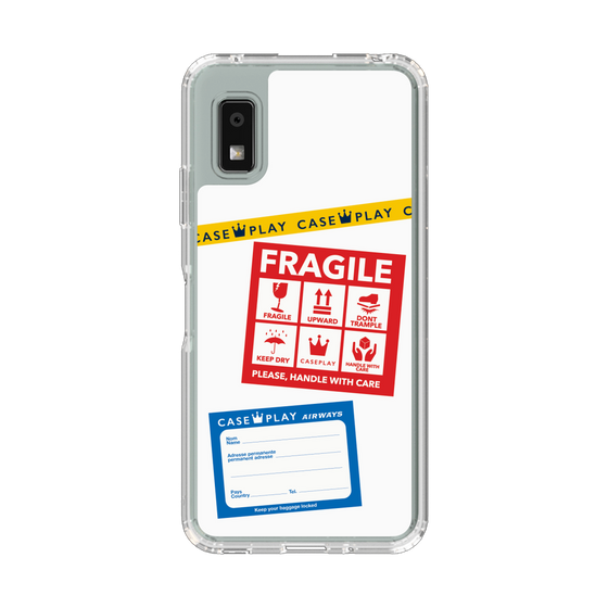 Slim Protection Case［ FRAGILE Stickers - White ］