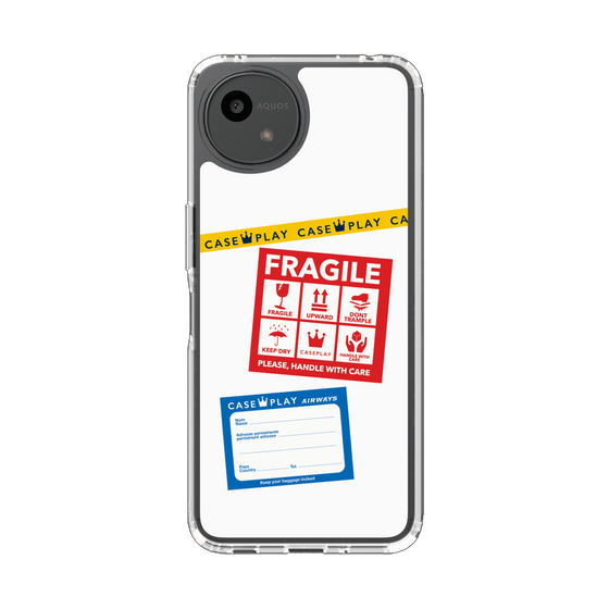 Slim Protection Case［ FRAGILE Stickers - White ］