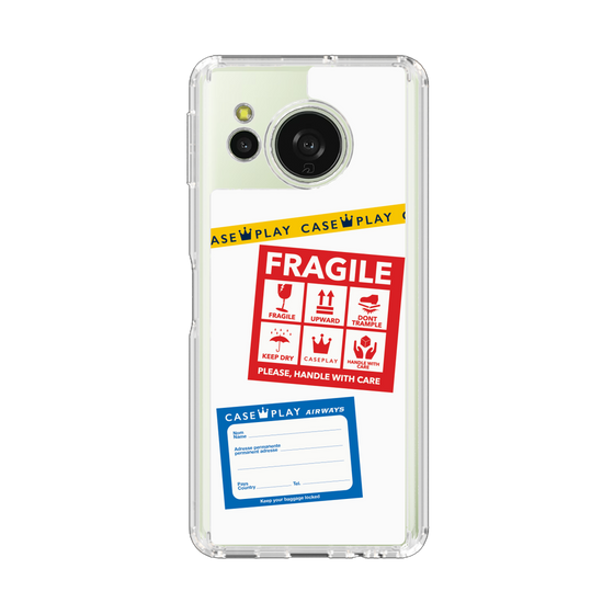 Slim Protection Case［ FRAGILE Stickers - White ］
