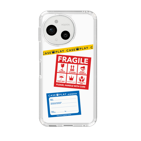 Slim Protection Case［ FRAGILE Stickers - White ］
