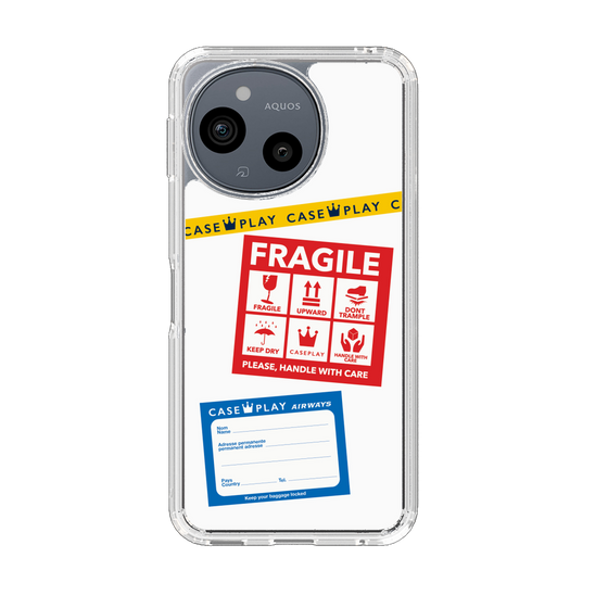 Slim Protection Case［ FRAGILE Stickers - White ］