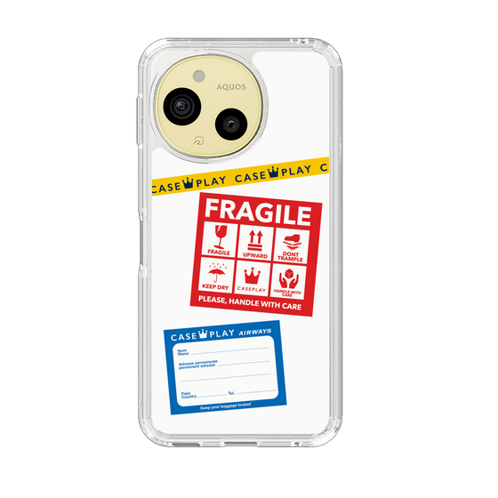 Slim Protection Case［ FRAGILE Stickers - White ］