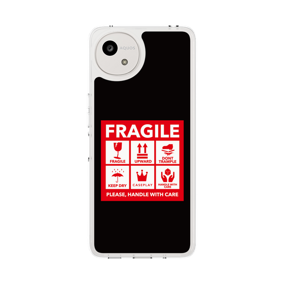 Slim Protection Case［ FRAGILE Sticker - Black ］