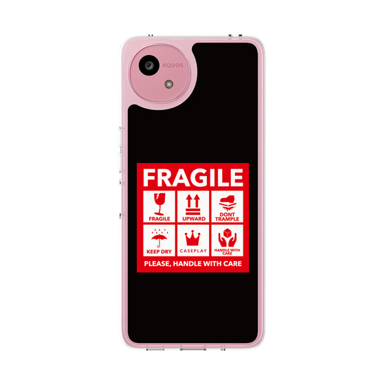 Slim Protection Case［ FRAGILE Sticker - Black ］