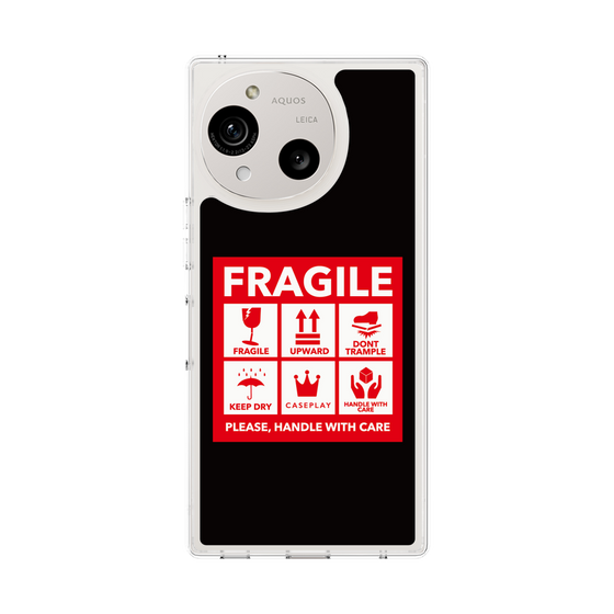 Slim Protection Case［ FRAGILE Sticker - Black ］