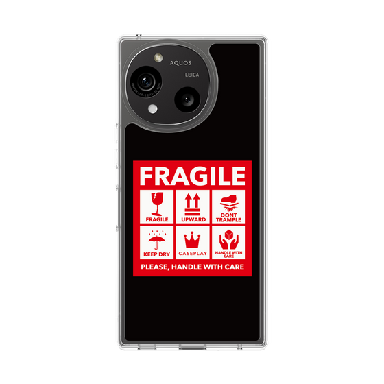 Slim Protection Case［ FRAGILE Sticker - Black ］
