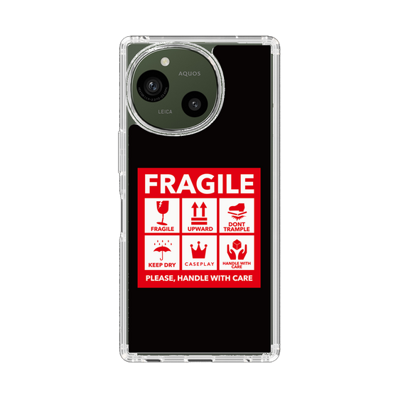 Slim Protection Case［ FRAGILE Sticker - Black ］