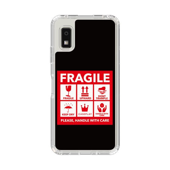 Slim Protection Case［ FRAGILE Sticker - Black ］