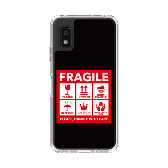 Slim Protection Case［ FRAGILE Sticker - Black ］