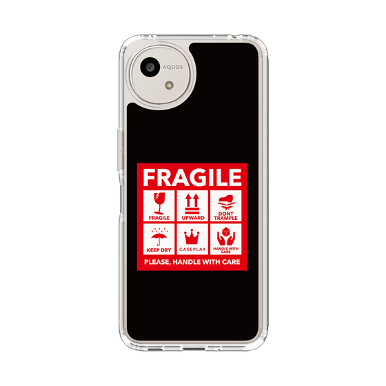 Slim Protection Case［ FRAGILE Sticker - Black ］