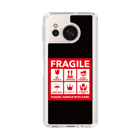 Slim Protection Case［ FRAGILE Sticker - Black ］