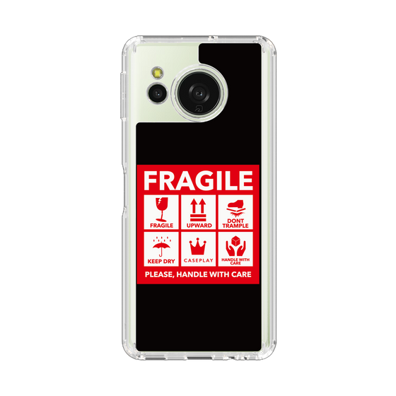 Slim Protection Case［ FRAGILE Sticker - Black ］