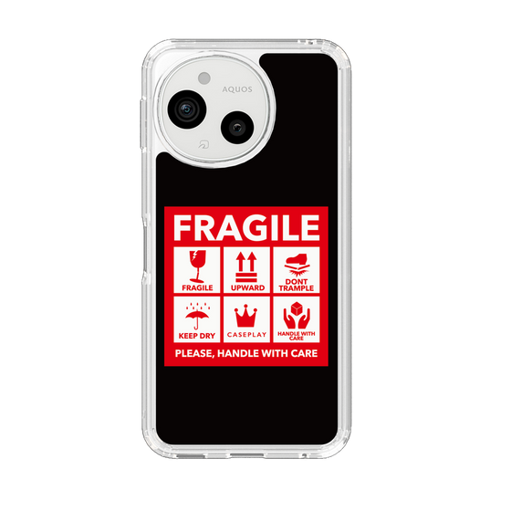 Slim Protection Case［ FRAGILE Sticker - Black ］