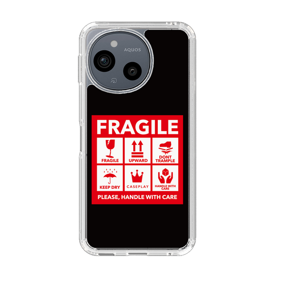 Slim Protection Case［ FRAGILE Sticker - Black ］