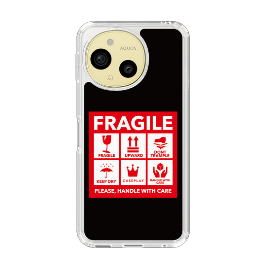 Slim Protection Case［ FRAGILE Sticker - Black ］