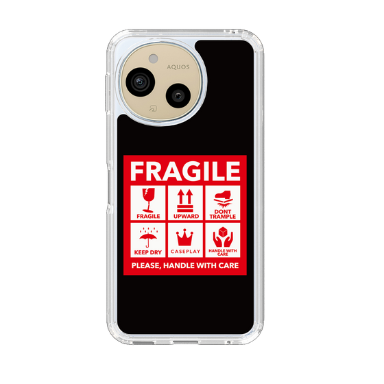 Slim Protection Case［ FRAGILE Sticker - Black ］