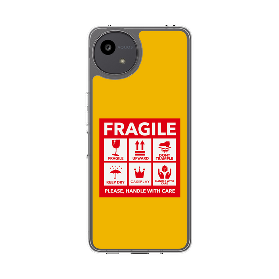 Slim Protection Case［ FRAGILE Sticker - Yellow ］