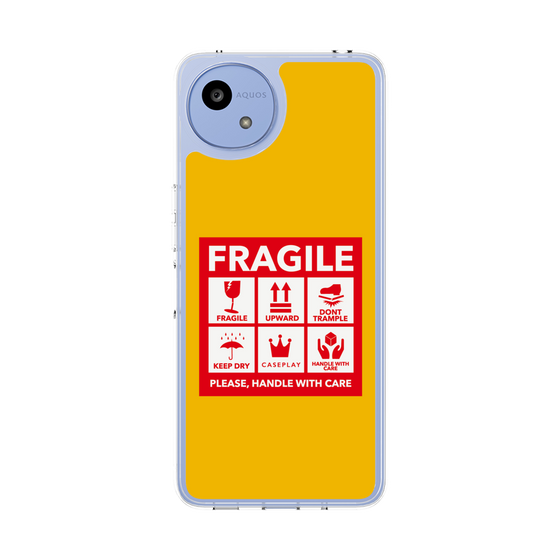 Slim Protection Case［ FRAGILE Sticker - Yellow ］