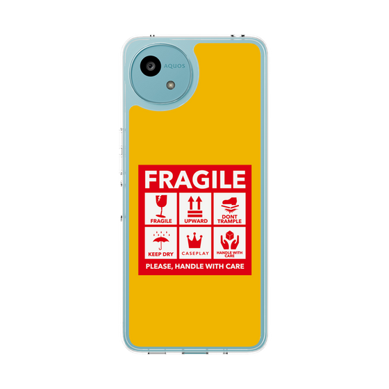 Slim Protection Case［ FRAGILE Sticker - Yellow ］
