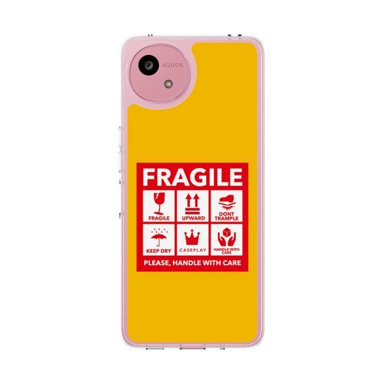 Slim Protection Case［ FRAGILE Sticker - Yellow ］