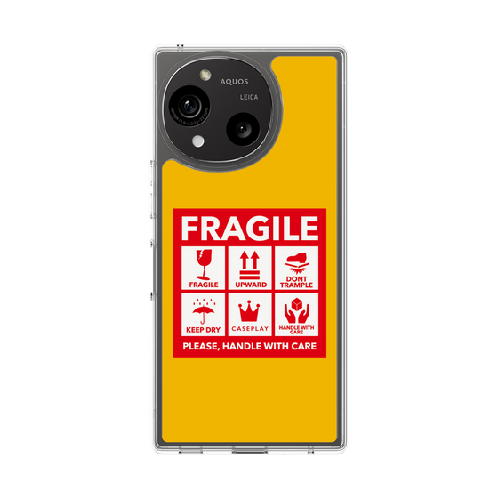 Slim Protection Case［ FRAGILE Sticker - Yellow ］