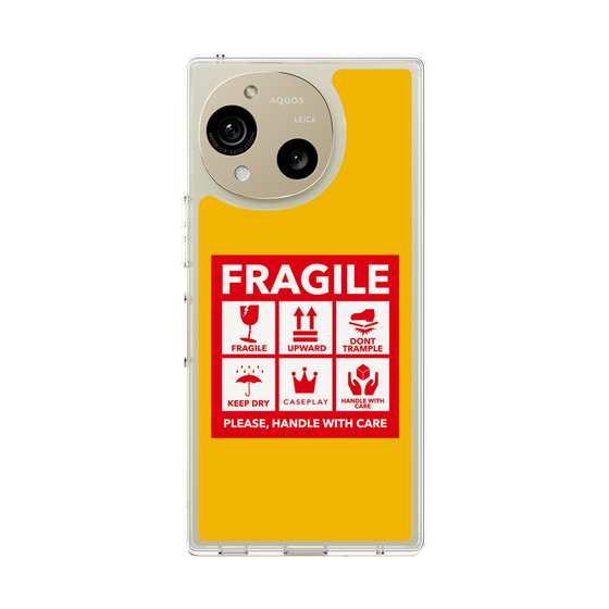 Slim Protection Case［ FRAGILE Sticker - Yellow ］