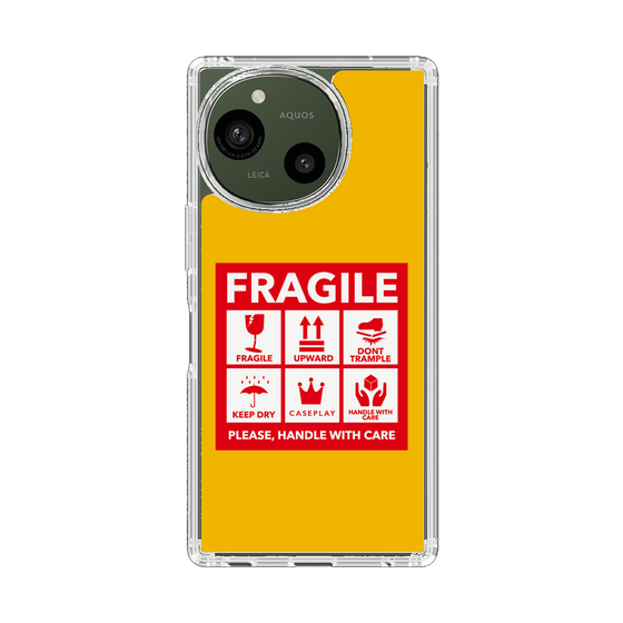 Slim Protection Case［ FRAGILE Sticker - Yellow ］
