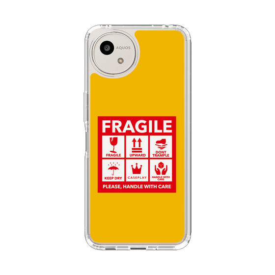 Slim Protection Case［ FRAGILE Sticker - Yellow ］