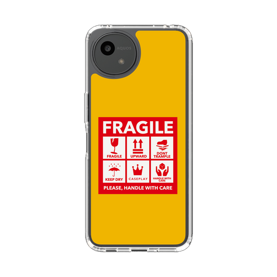Slim Protection Case［ FRAGILE Sticker - Yellow ］