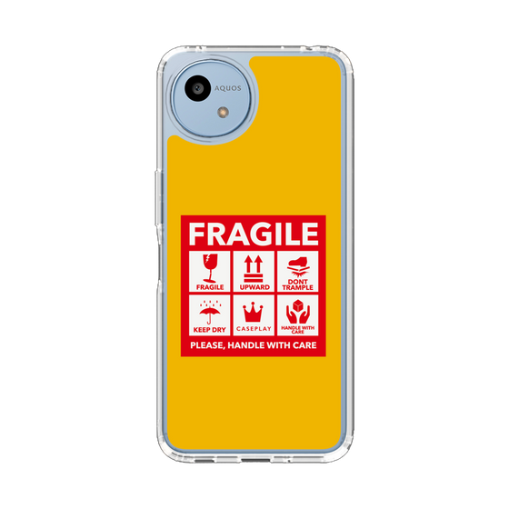 Slim Protection Case［ FRAGILE Sticker - Yellow ］