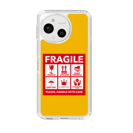Slim Protection Case［ FRAGILE Sticker - Yellow ］