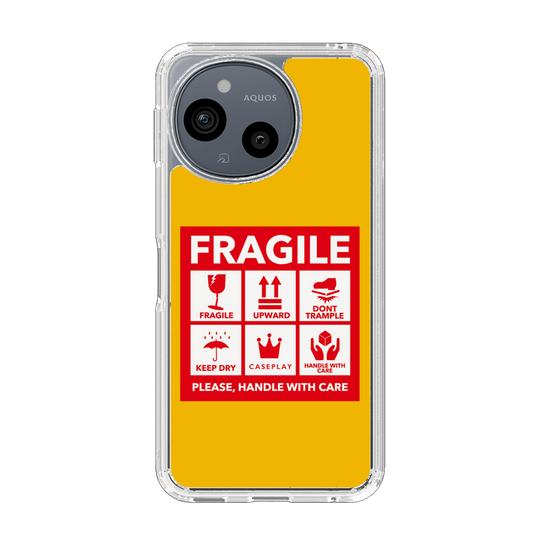 Slim Protection Case［ FRAGILE Sticker - Yellow ］