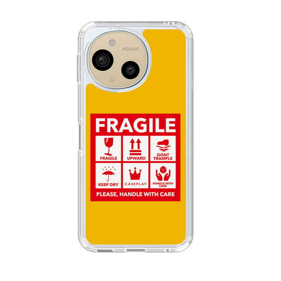 Slim Protection Case［ FRAGILE Sticker - Yellow ］