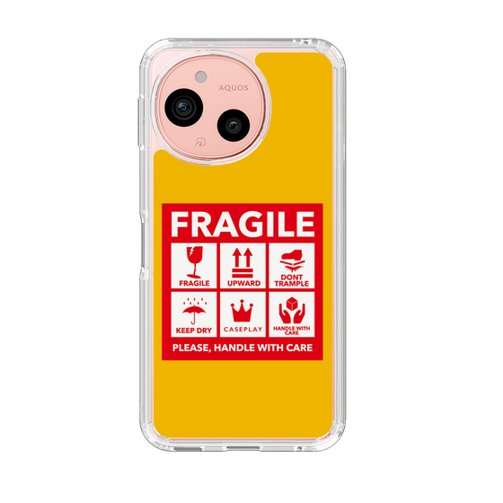 Slim Protection Case［ FRAGILE Sticker - Yellow ］
