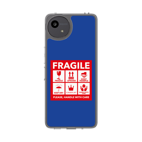 Slim Protection Case［ FRAGILE Sticker - Blue ］