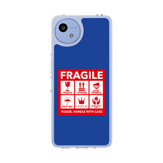 Slim Protection Case［ FRAGILE Sticker - Blue ］