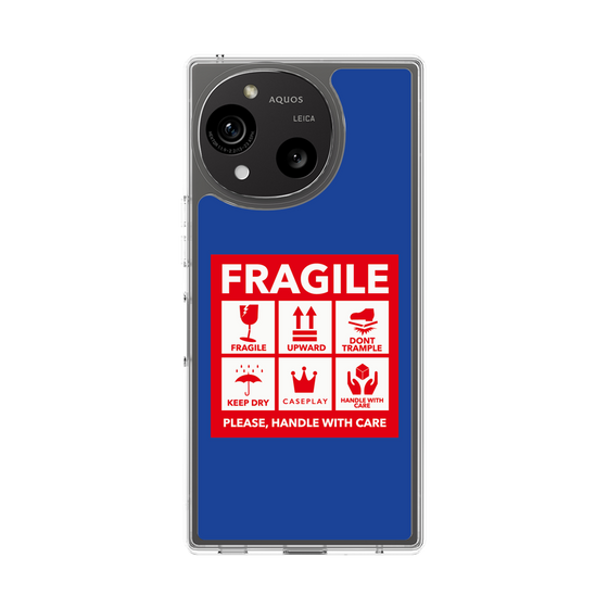 Slim Protection Case［ FRAGILE Sticker - Blue ］
