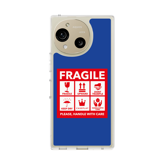 Slim Protection Case［ FRAGILE Sticker - Blue ］