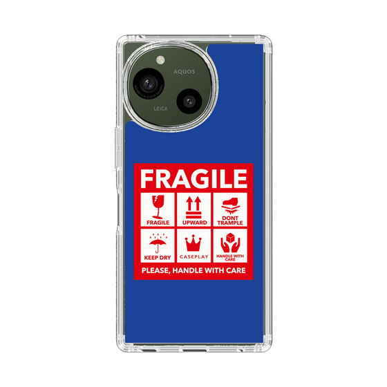 Slim Protection Case［ FRAGILE Sticker - Blue ］