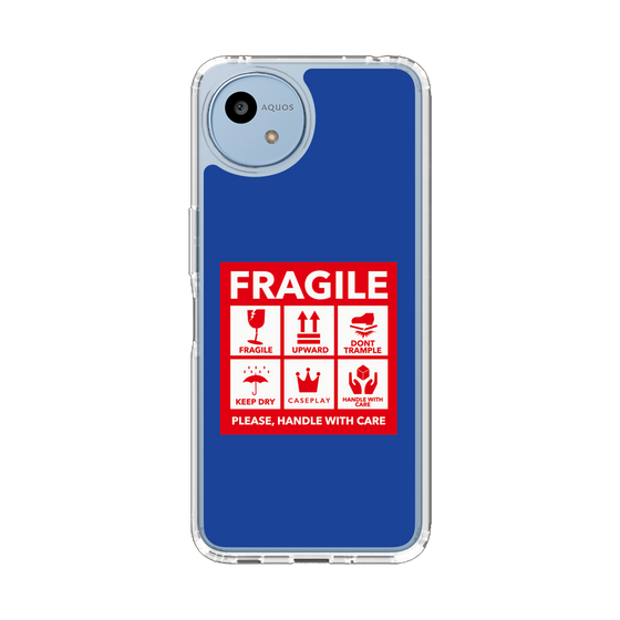 Slim Protection Case［ FRAGILE Sticker - Blue ］