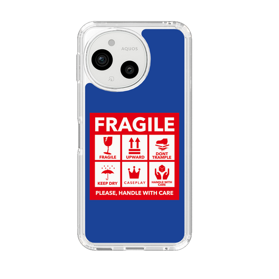 Slim Protection Case［ FRAGILE Sticker - Blue ］