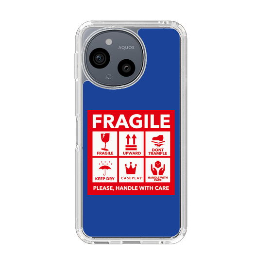 Slim Protection Case［ FRAGILE Sticker - Blue ］
