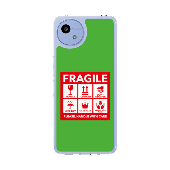 Slim Protection Case［ FRAGILE Sticker - Green ］
